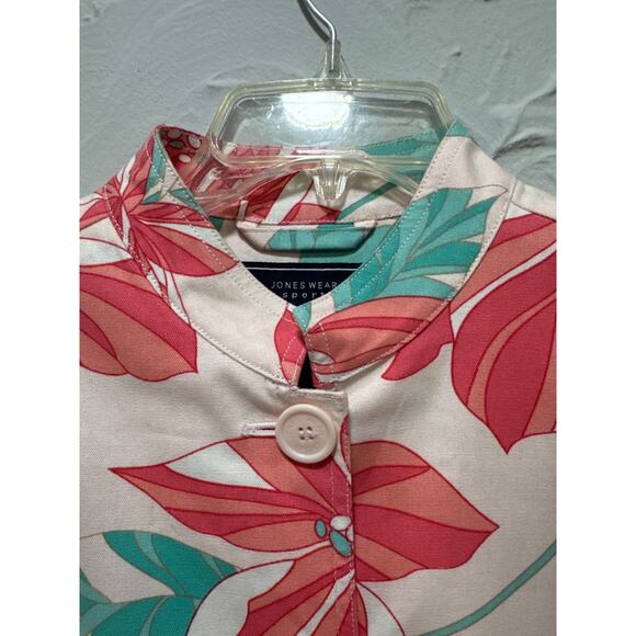 Jones Wear Sport Women's Floral Button Front Jacket - Picture 3 of 8